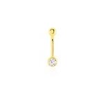 Piercing de nombril jan or jaune oxyde de zirconium Piercing de nombril jan or jaune oxyde de zirconium