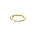 Piercing d'oreille or jaune amaranthe oxydes de zirconium