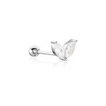 Piercing d'oreille unitaire argent blanc enyo oxyde de zirconium